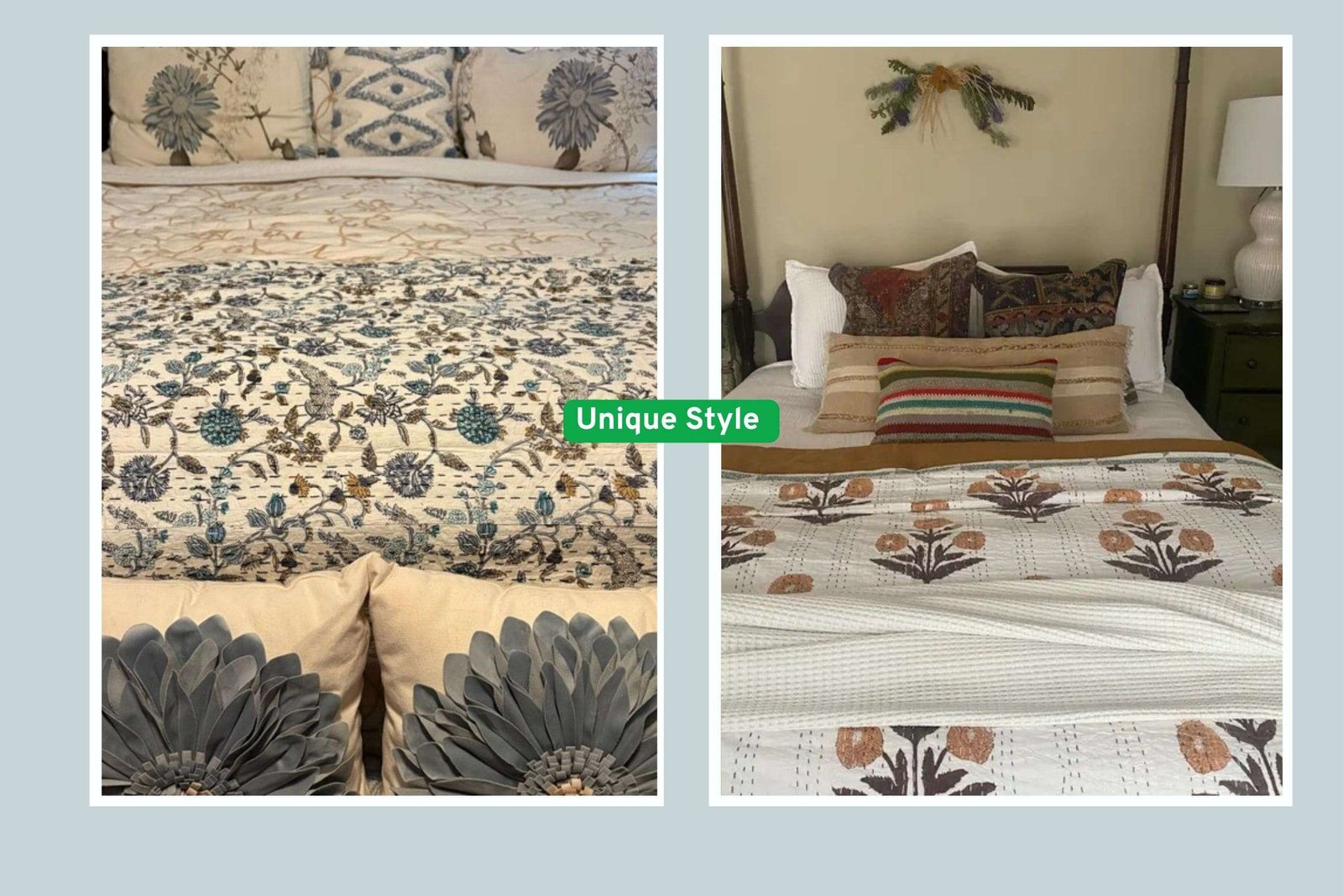 unique style kantha quilt