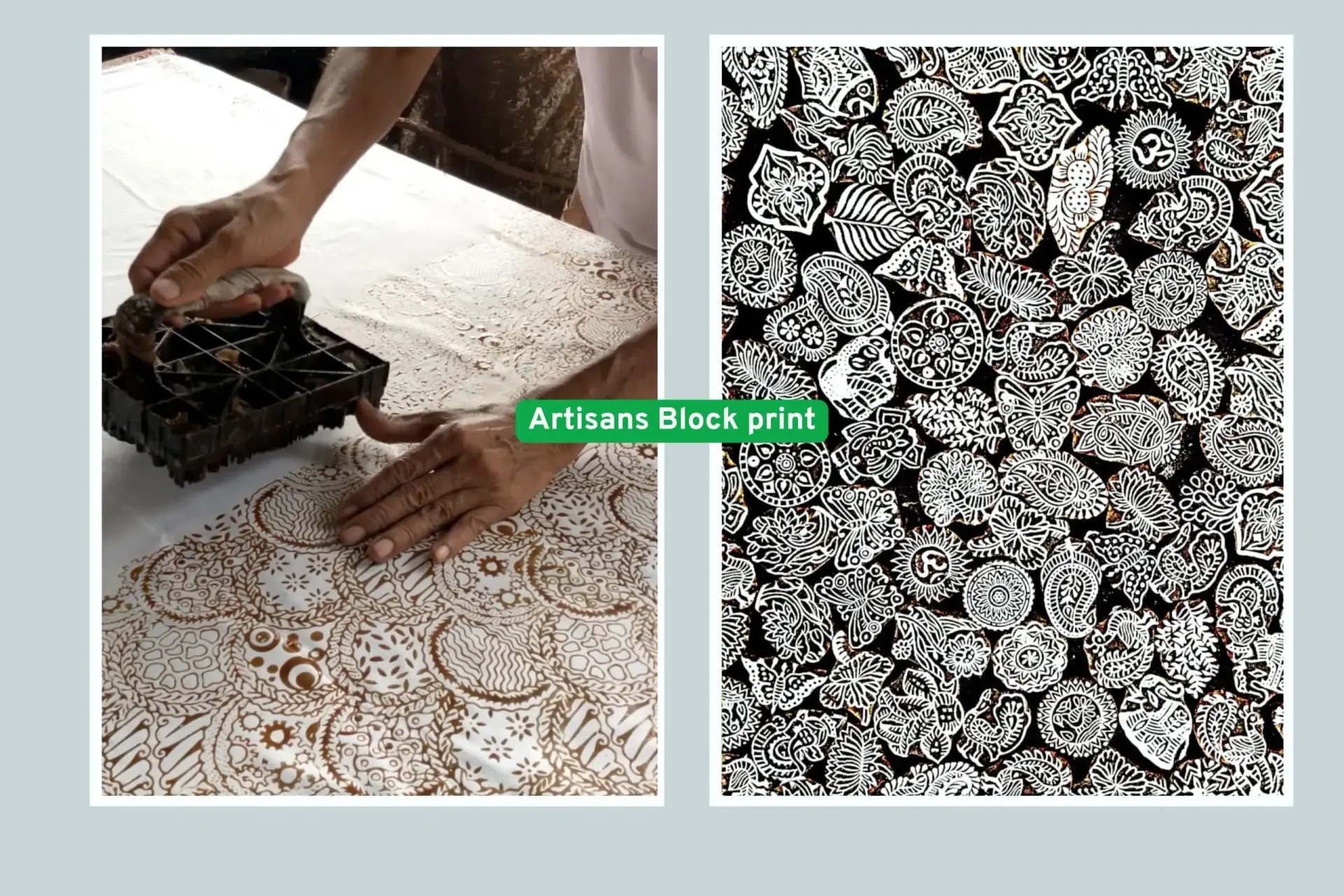 Home 22 a collage artisians block print