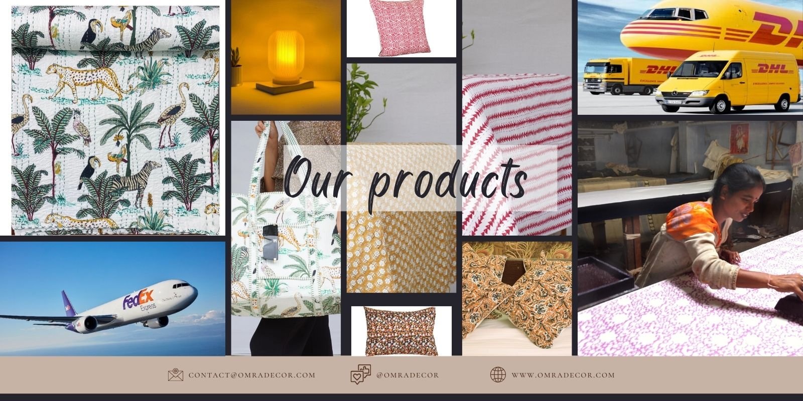 Green Leaf Kantha Quilt on Bed – Handmade Cotton Block Print Bedspread by OmraDecor