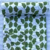 Green Leaf Kantha Quilt – Handmade Cotton Block Print Bedspread