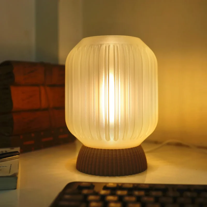 Minimalist 3D Printed Table Lamp Modern Bedside