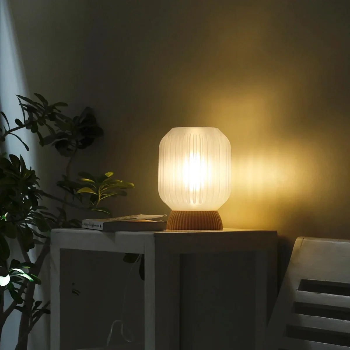 Minimalist 3D Printed Table Lamp Modern Bedside