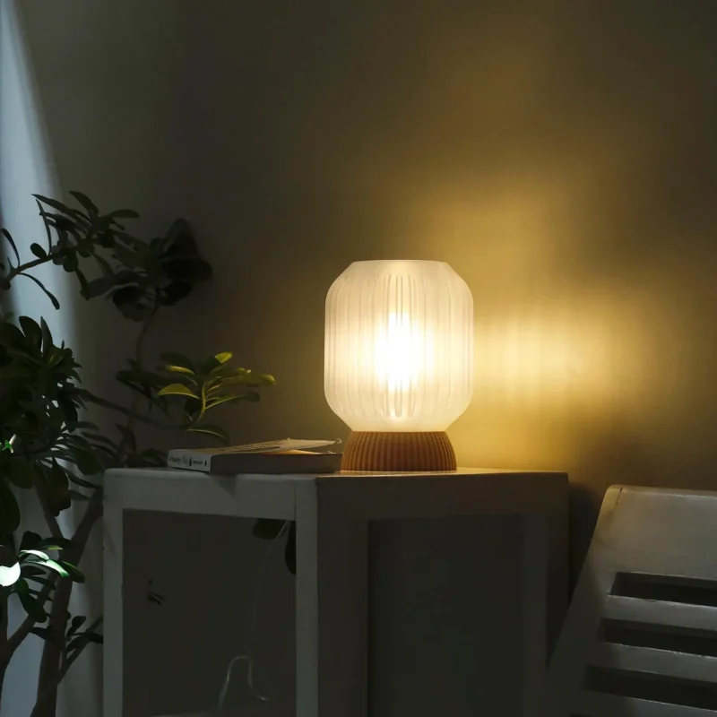 Minimalist 3D Printed Table Lamp Modern Bedside