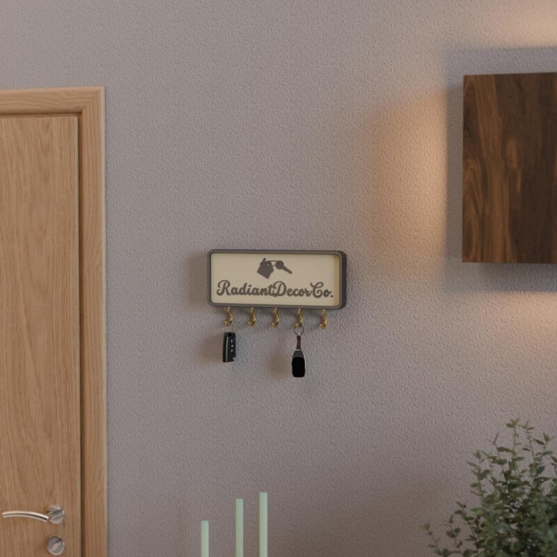 Modern 3D Printed Key Holder Wall Mounted Organizer Hooks