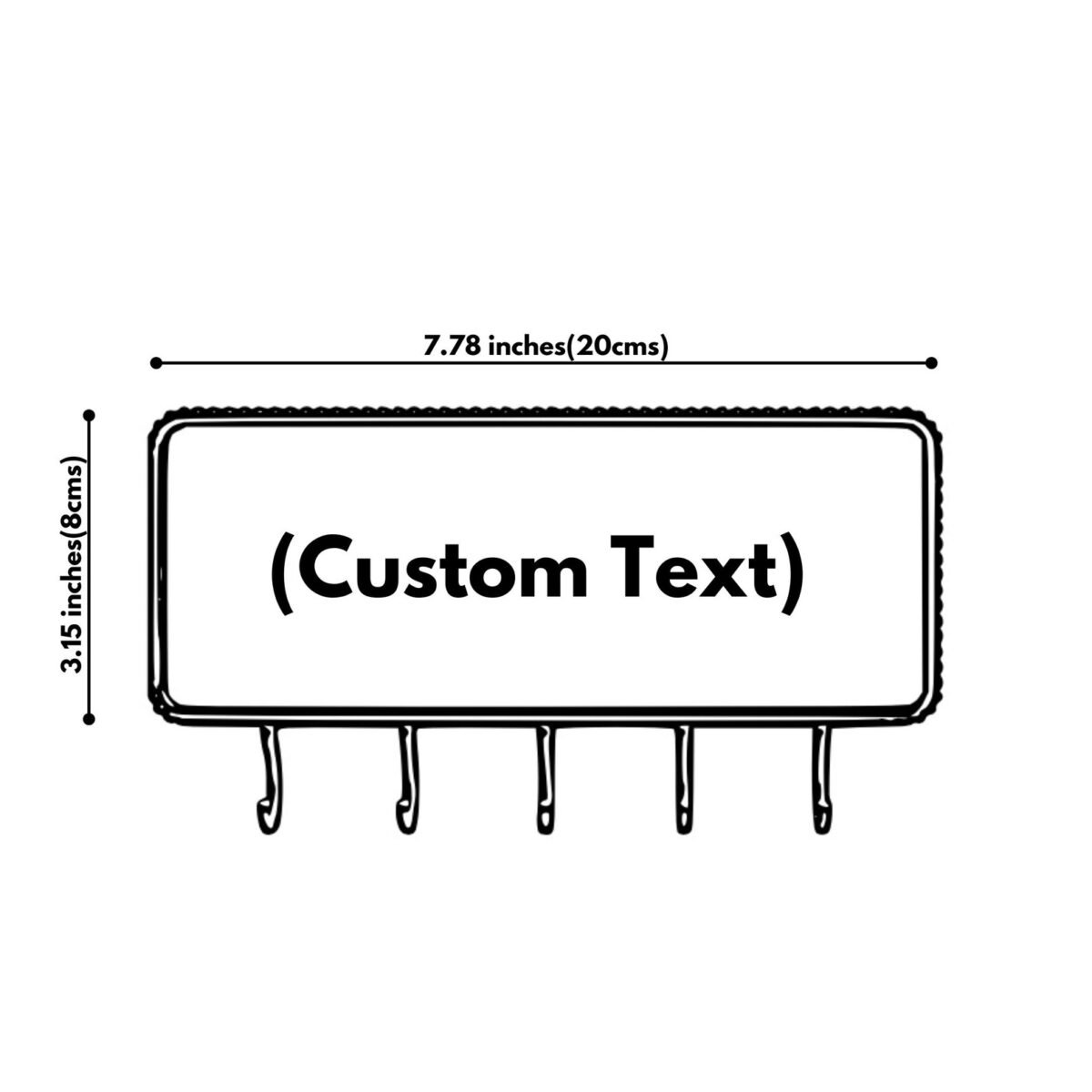 Modern 3D Printed Key Holder Wall Mounted Organizer Hooks