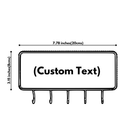 Modern 3D Printed Key Holder Wall Mounted Organizer Hooks