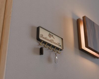 Modern 3D Printed Key Holder Wall Mounted Organizer Hooks