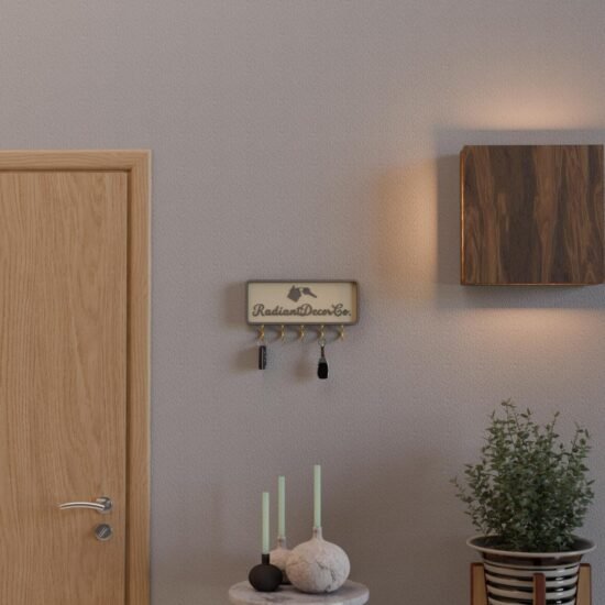 Modern 3D Printed Key Holder Wall Mounted Organizer Hooks