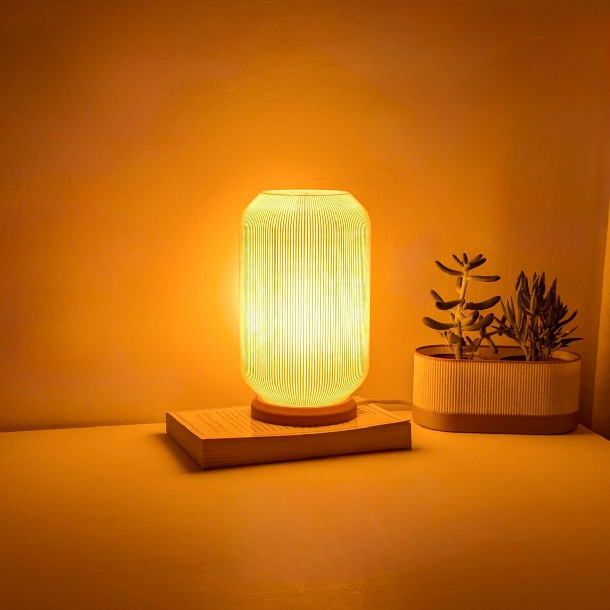 Minimalist 3D Printed Table Lamp Modern Bedside