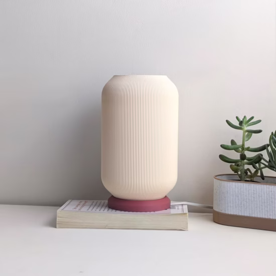 Minimalist 3D Printed Table Lamp Modern Bedside