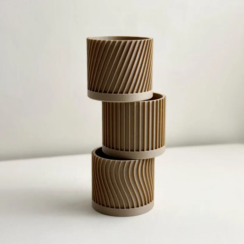 Set of 3 Modern Plant Pots – Minimalist Indoor Planters