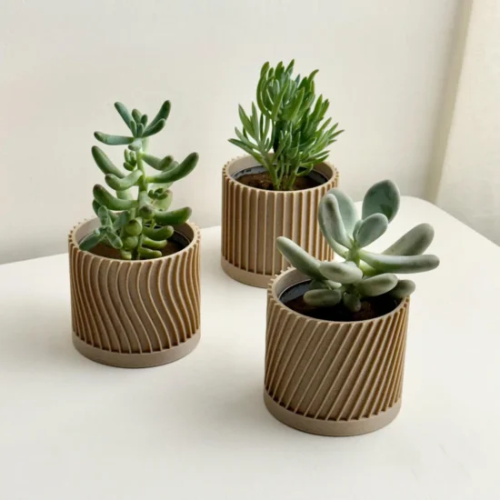Set of 3 Modern Plant Pots – Minimalist Indoor Planters