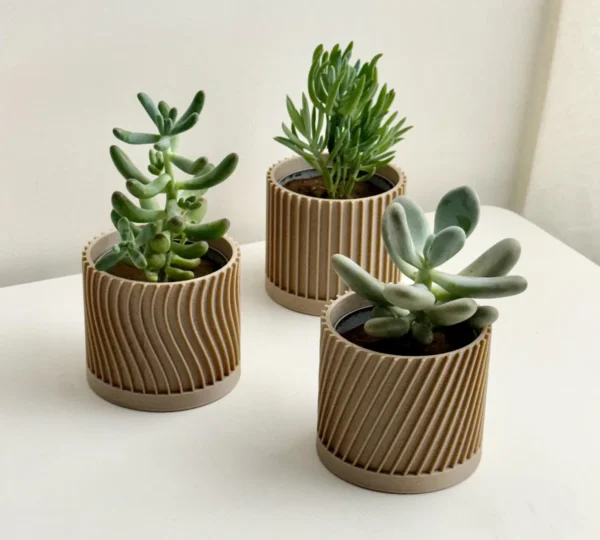 Set of 3 Modern Plant Pots – Minimalist Indoor Planters
