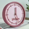 Personalized 3D Printed Pink Table Clock Gift