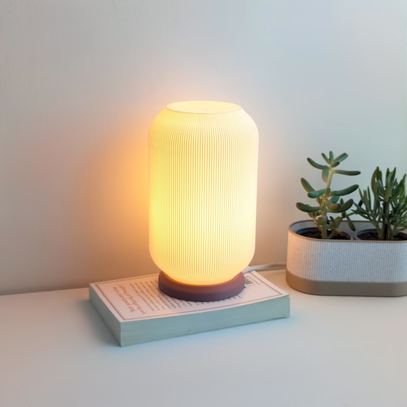 Minimalist 3D Printed Table Lamp Modern Bedside