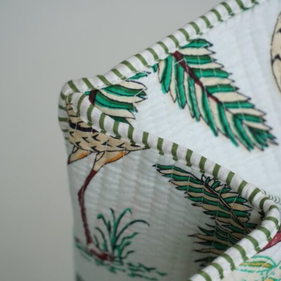 white handmade tote bag