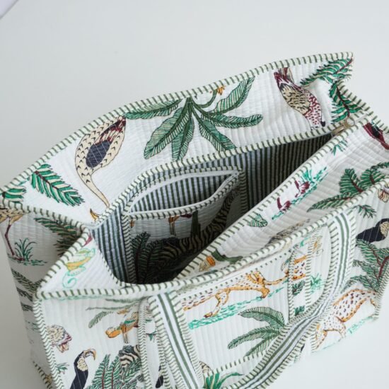 white handmade tote bag