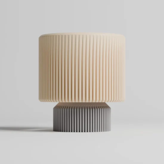 Modern Bedside Lamp with Pleated Shade Bedroom Table Lighting