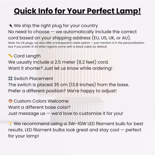 Minimalist 3D Printed Table Lamp Modern Bedside