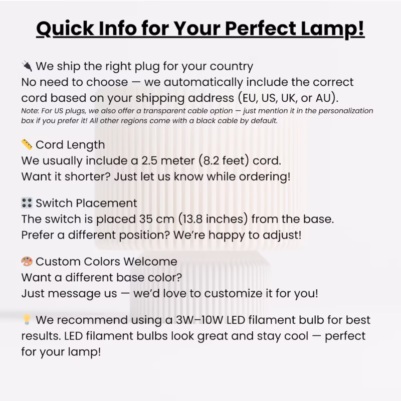 Minimalist 3D Printed Table Lamp Modern Bedside