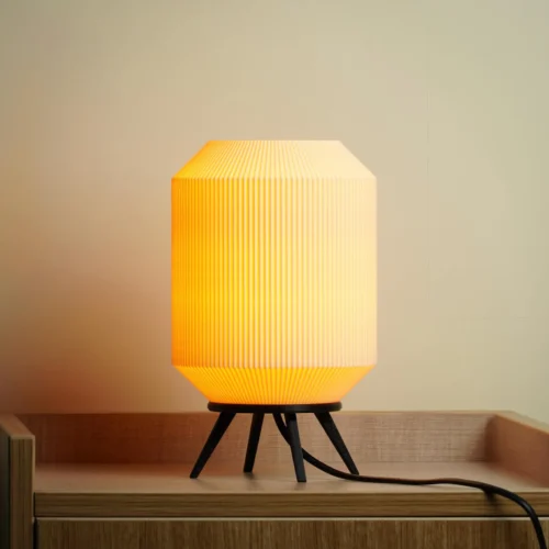 Eco-Friendly Ribbed Lamp Modern Minimalist Lighting for Home Decor Style