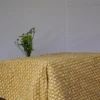 Mustard Yellow Indian Kantha Quilt – Bohemian Cotton Bedding Cover