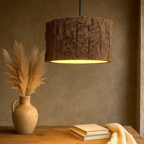 rustic wooden lamp