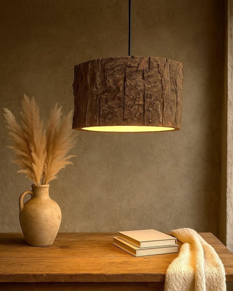 rustic wooden lamp
