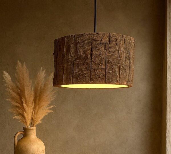 rustic wooden lamp
