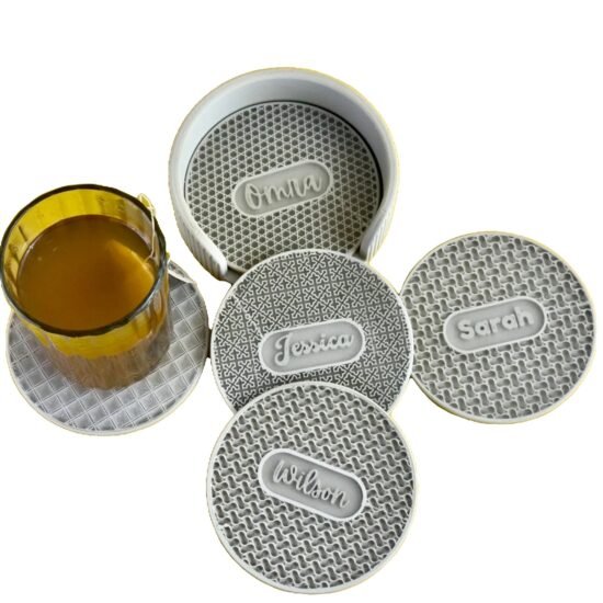 Personalized Name Coasters Custom Drink Set
