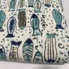 Fish Print Cotton Fabric Handmade Blue Block Print Indian Textile