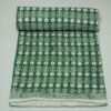 Green Block Print Kantha Quilt – Handmade Pure Cotton Reversible Bedspread