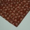 Rust Red Floral Kantha Quilt – Handmade Cotton Block Print omradecor