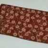 Rust Red Floral Kantha Quilt – Handmade Cotton Block Print omradecor