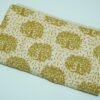 yellow Floral Kantha Quilt – Handmade Cotton Block Print omradecor