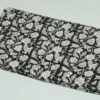 Block Print Kantha Quilt Black & White Floral