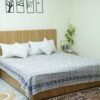 Blue White Block Print Kantha Quilt | Handmade Indian Cotton Bedspread for Bedroom Décor