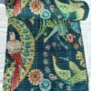 Handmade Blue Bird Floral Kantha Quilt Cotton Bedspread