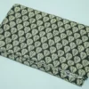 Black Leaf Block Print Kantha Quilt Handmade Cotton Bedspread