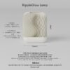 Modern Table Lamp Warm Ambient Bedside Lighting RippleGlow - Wavy Minimalist Home Decor