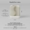 Modern Table Lamp Warm Ambient Bedside Lighting RippleGlow - Wavy Minimalist Home Decor