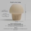 Minimalist Mushroom Table Light with Warm Glow – Modern Bedside E26/E27 Bulb Holder