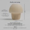 Minimalist Mushroom Table Light with Warm Glow – Modern Bedside E26/E27 Bulb Holder