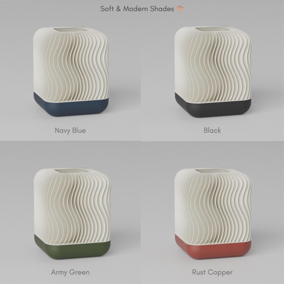 Modern Table Lamp Warm Ambient Bedside Lighting RippleGlow - Wavy Minimalist Home Decor