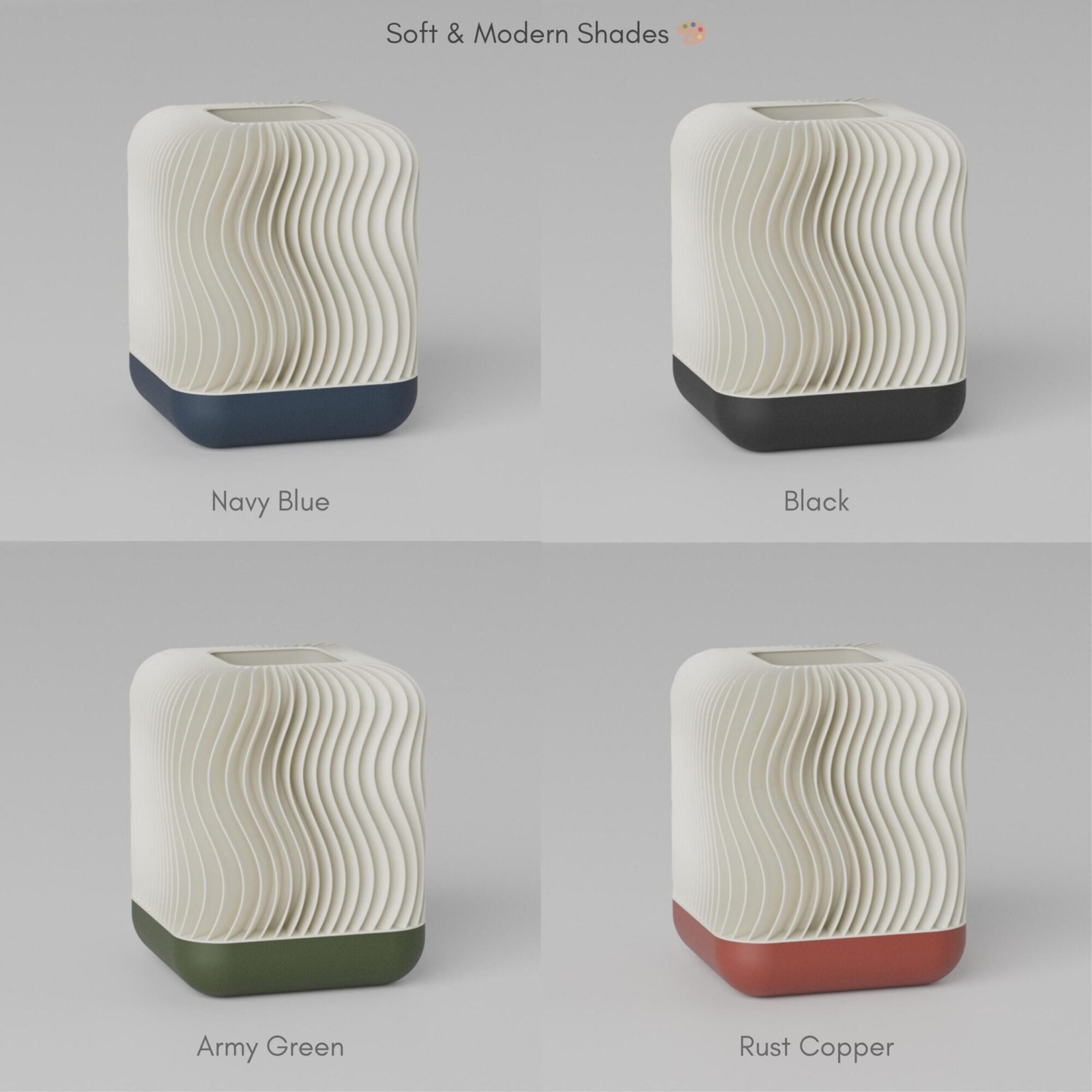 Modern Table Lamp Warm Ambient Bedside Lighting RippleGlow - Wavy Minimalist Home Decor