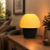Minimalist Mushroom Table Light with Warm Glow – Modern Bedside E26/E27 Bulb Holder